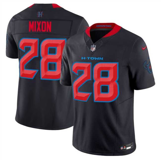 Men & Women & Youth Houston Texans #28 Joe Mixon Navy 2024 2nd Alternate F.U.S.E Vapor Stitched Jersey